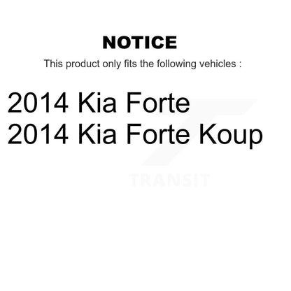 [Arrière] Disque et plaquette de frein pour 2014 Kia Forte Koup K8T-105605