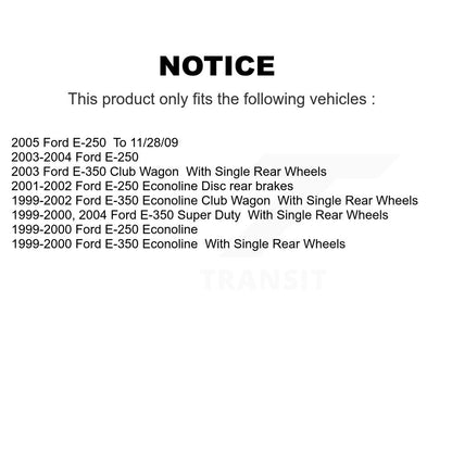 [Arrière] Disque et plaquette de frein pour Ford E-350 Super Duty E-250 Econoline K8T-105609