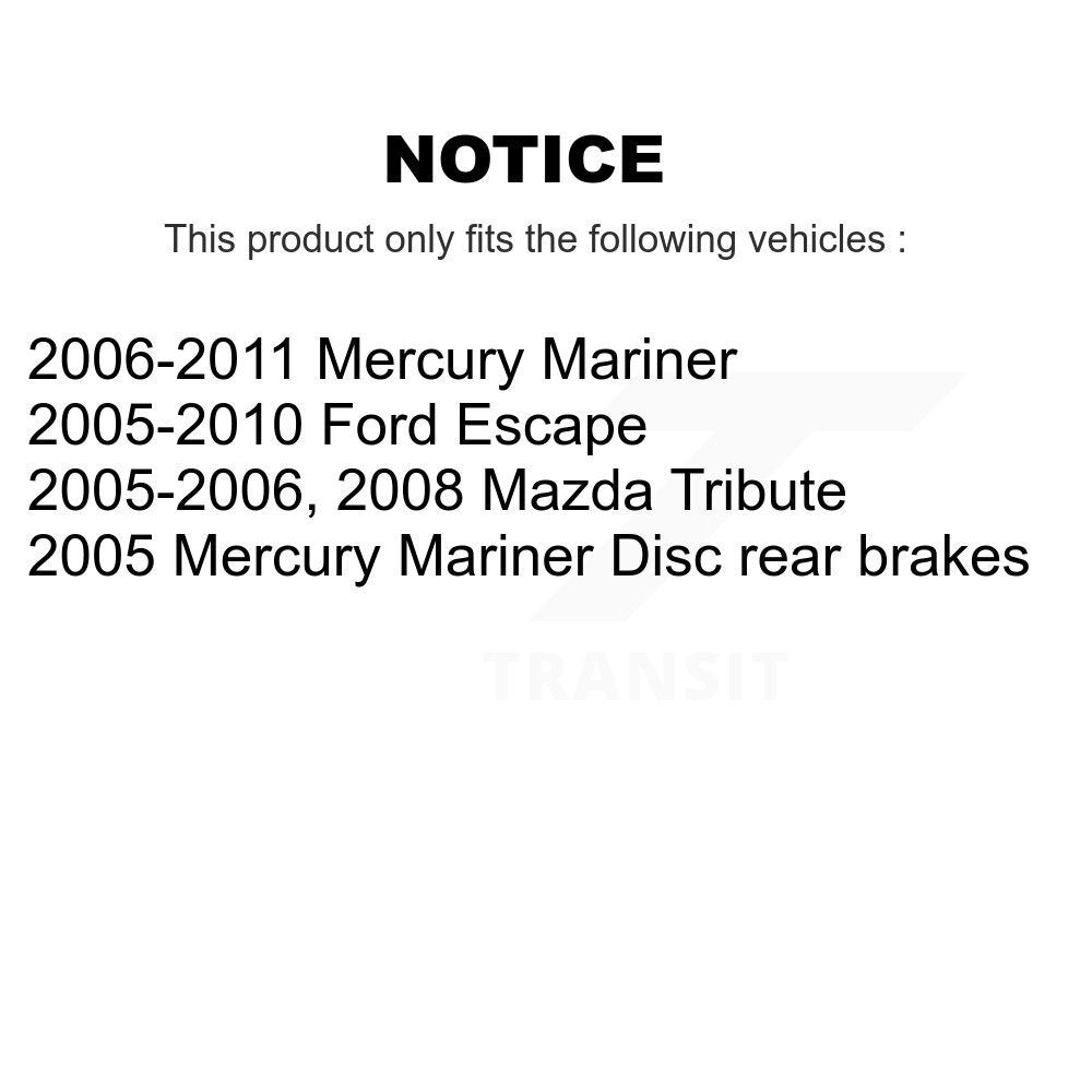 [Arrière] Disque et plaquette de frein pour Ford Escape Mazda Tribute Mercury K8T-105640