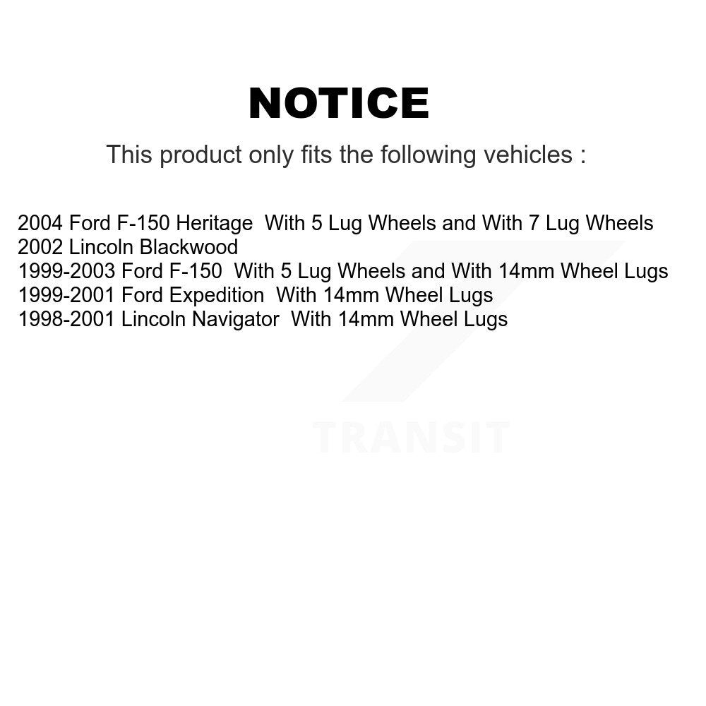 [Arrière] Disque et plaquette de frein pour Ford F-150 Heritage Expedition K8T-105646