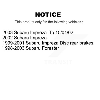 [Arrière] Disque et plaquette de frein pour Subaru Forester Impreza K8T-105678