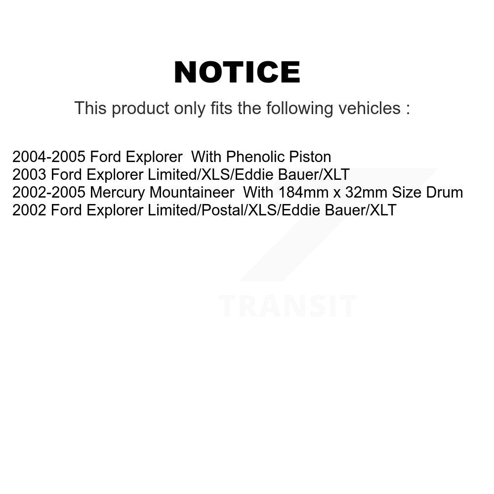 [Arrière] Disque et plaquette de frein pour Ford Explorer Mercury Mountaineer K8T-105690