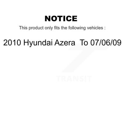 [Arrière] Disque et plaquette de frein pour 2010 Hyundai Azera To 07 06 09 K8T-105696