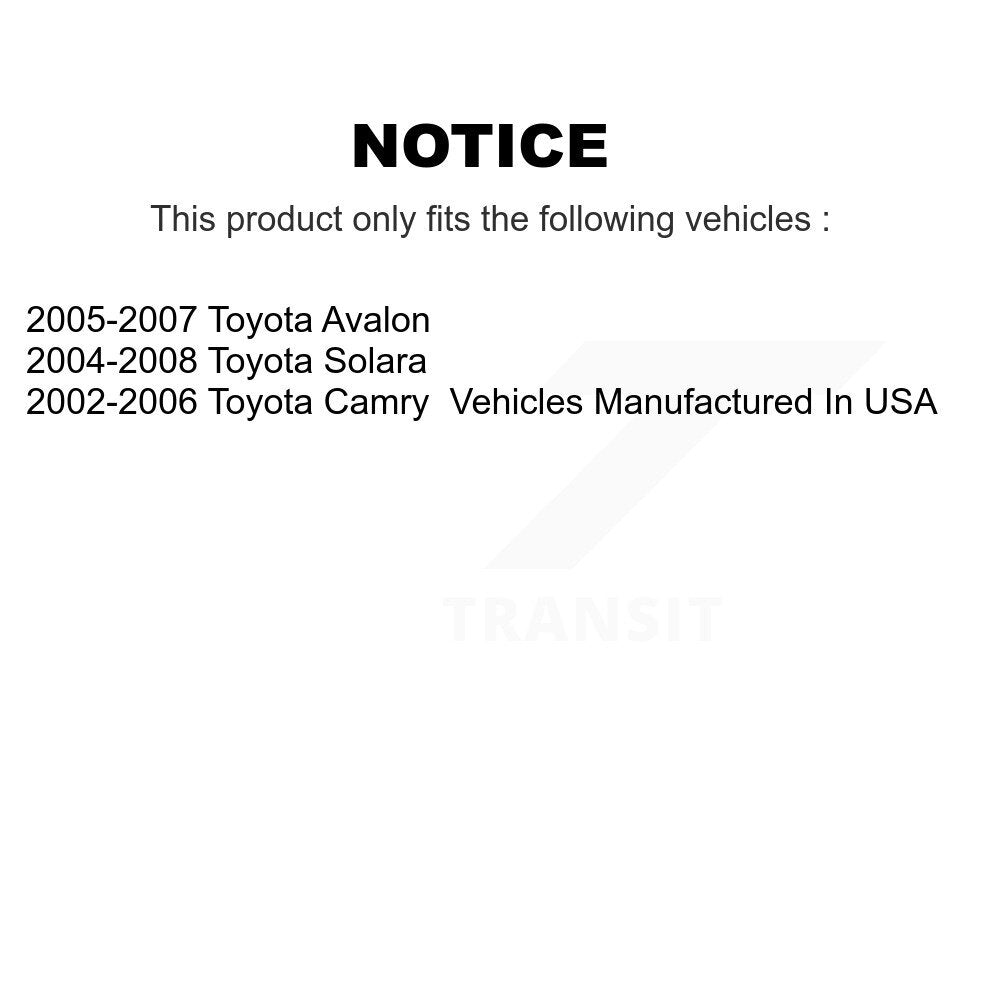 [Arrière] Disque et plaquette de frein pour Toyota Camry Solara Avalon K8T-105713