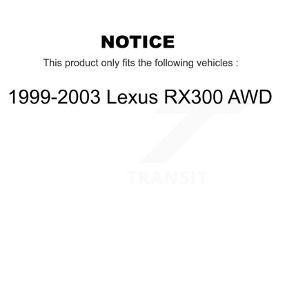 [Arrière] Disque et plaquette de frein pour 1999-2003 Lexus RX300 AWD K8T-105717
