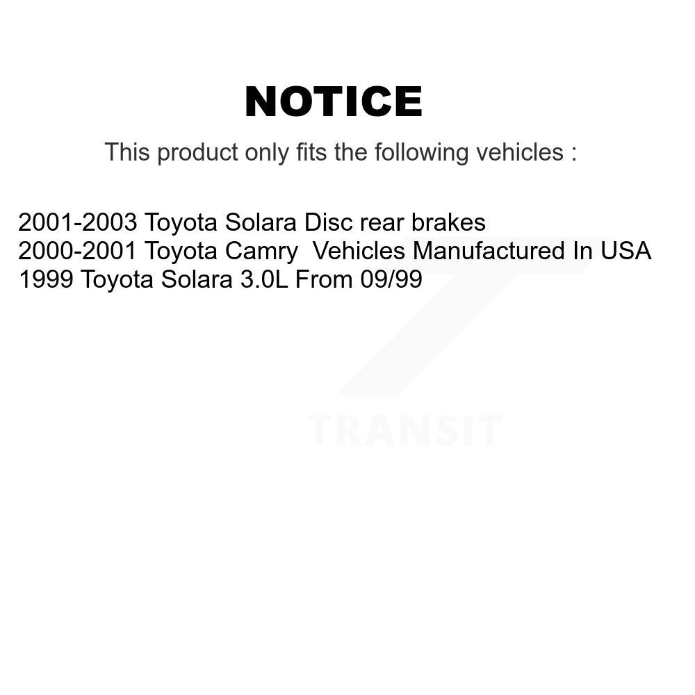 [Arrière] Disque et plaquette de frein pour Toyota Camry Solara K8T-105720
