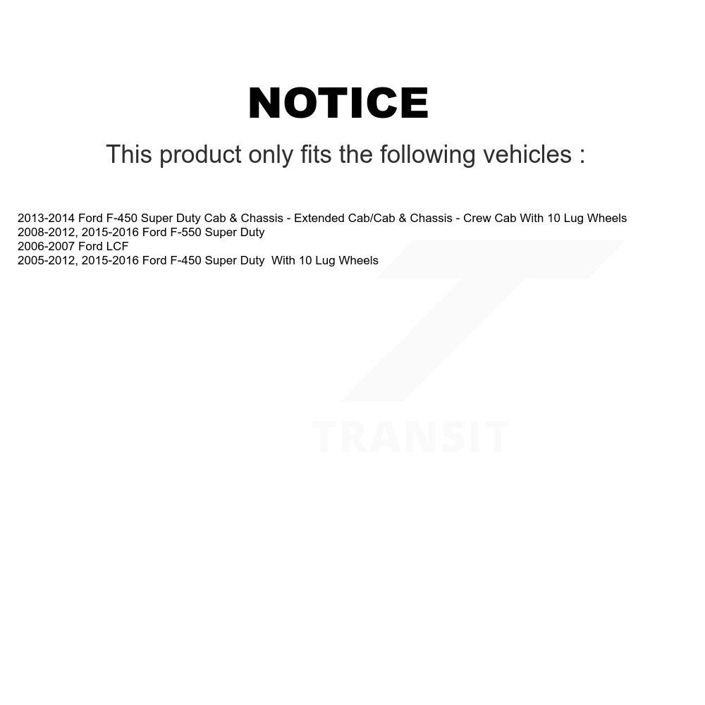 [Arrière] Disque et plaquette de frein pour Ford F-450 Super Duty F-550 LCF K8T-105721