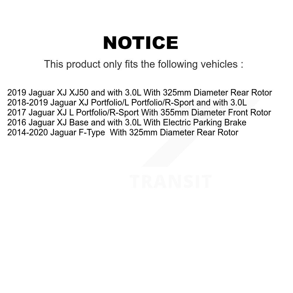 [Arrière] Disque et plaquette de frein pour Jaguar F-Type XJ K8T-105765