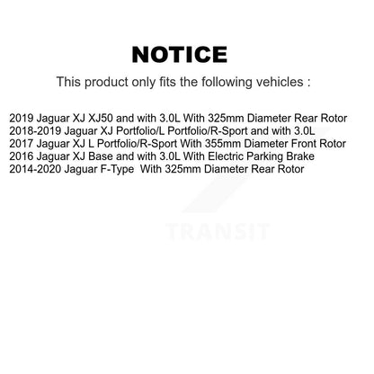 [Arrière] Disque et plaquette de frein pour Jaguar F-Type XJ K8T-105765