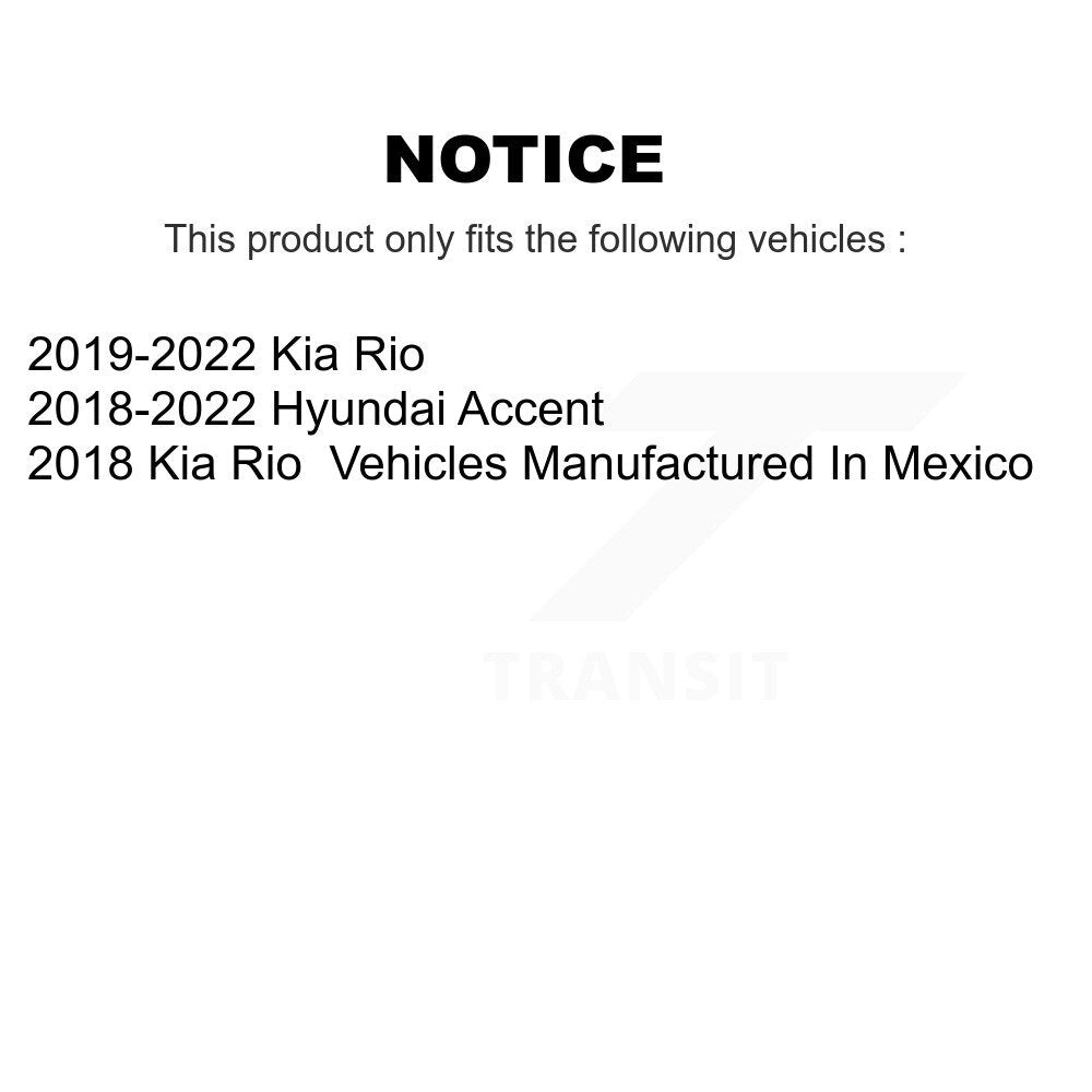 [Avant et Arrière] Disque et plaquette de frein pour Kia Rio Hyundai Accent K8T-105825