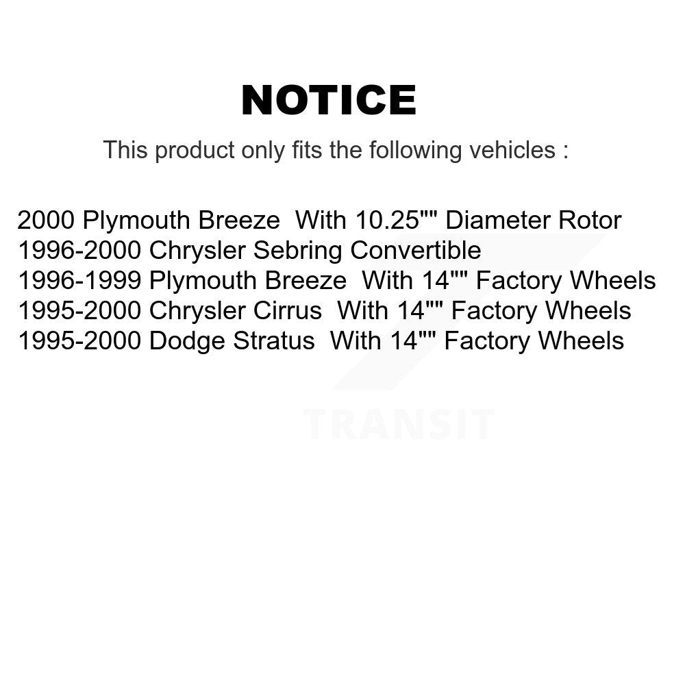 [Avant] Kit d'ensemble roulement de roue et moyeu pour Chrysler Sebring Dodge Stratus Cirrus Plymouth Breeze KBB-100411