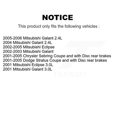 [Avant] Kit d'ensemble roulement de roue et moyeu pour Mitsubishi Chrysler Sebring Dodge Stratus Galant Eclipse KBB-100443