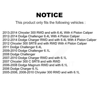 [Avant] Kit d'ensemble roulement de roue et moyeu pour Dodge Chrysler 300 Charger Challenger Magnum KBB-100531