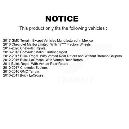 [Avant] Kit d'ensemble roulement de roue et moyeu pour Chevrolet Equinox GMC Terrain Malibu Buick Impala LaCrosse Limited Regal KBB-100640