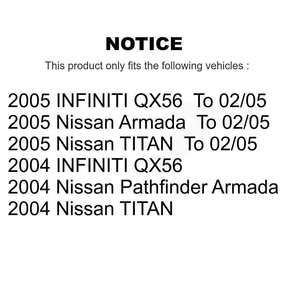 [Avant] Kit d'ensemble roulement de roue et moyeu pour Nissan Titan Pathfinder Armada INFINITI QX56 TITAN KBB-100840