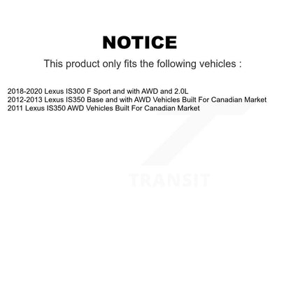 [Avant] Kit d'ensemble roulement de roue et moyeu pour Lexus IS350 Vehicles Built Canadian Market KBB-100946