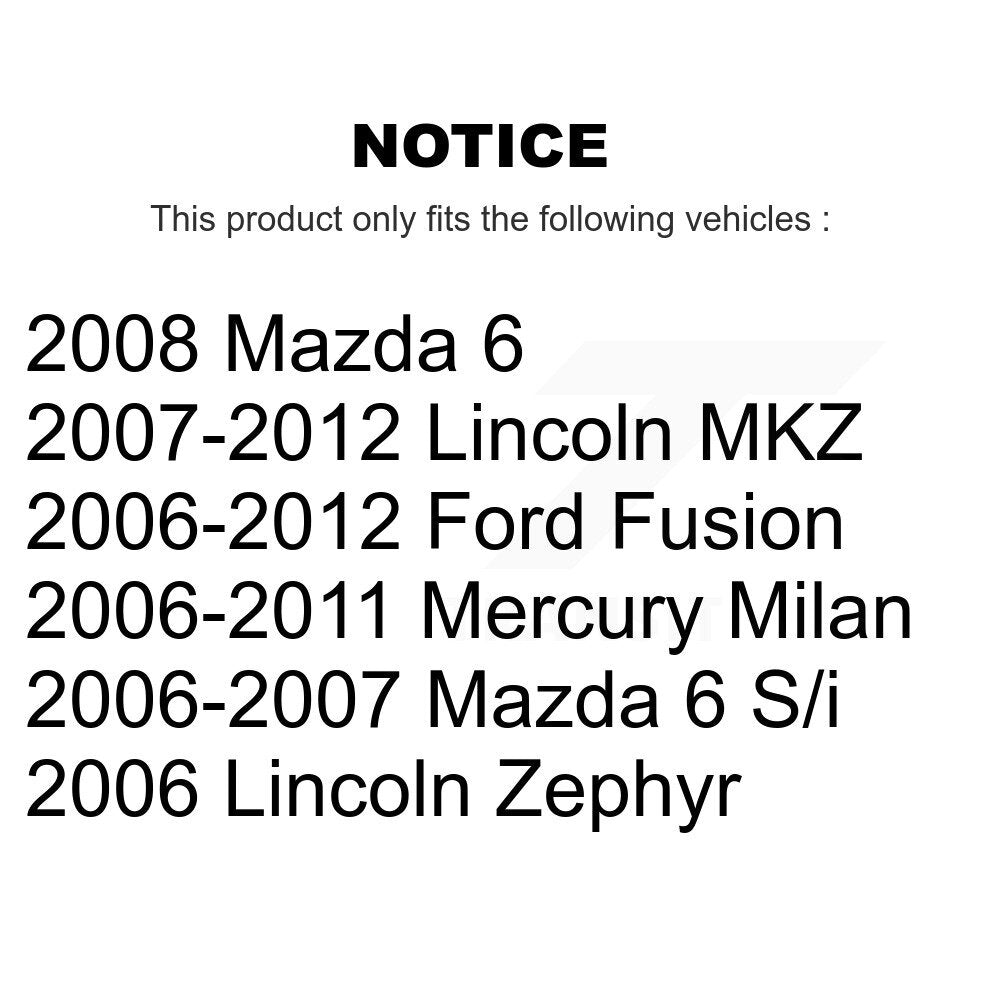 [Avant] Kit de Roulement de roue pour Ford Fusion Lincoln MKZ Mercury Milan Mazda 6 Zephyr KBB-101266