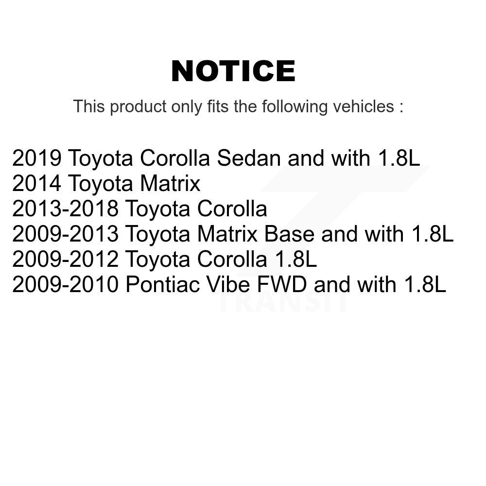 [Avant] Kit de Roulement de roue pour Toyota Corolla Matrix Pontiac Vibe KBB-101674