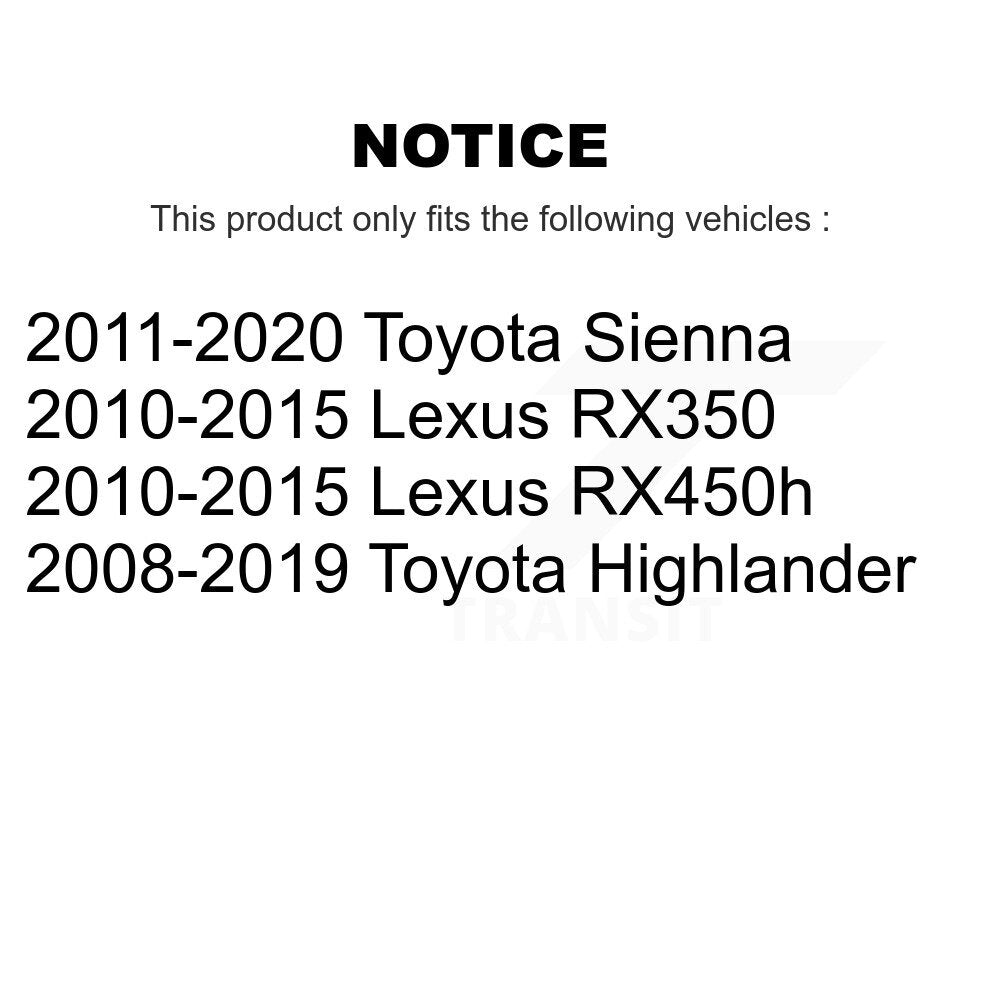[Avant] Kit de Roulement de roue pour Toyota Highlander Sienna Lexus RX350 RX450h KBB-101780