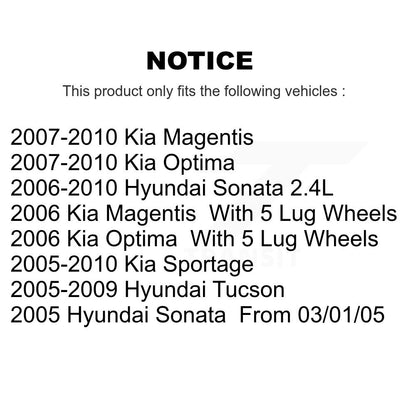 [Avant] Kit de Roulement de roue pour Hyundai Sonata Kia Sportage Tucson Optima Magentis KBB-101899