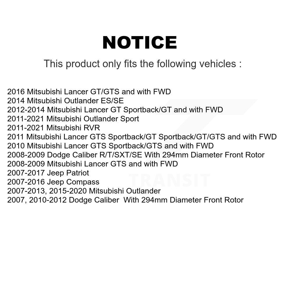 [Avant] Kit de Roulement de roue pour Jeep Patriot Mitsubishi Compass Dodge Caliber Outlander Sport Lancer RVR KBB-102040