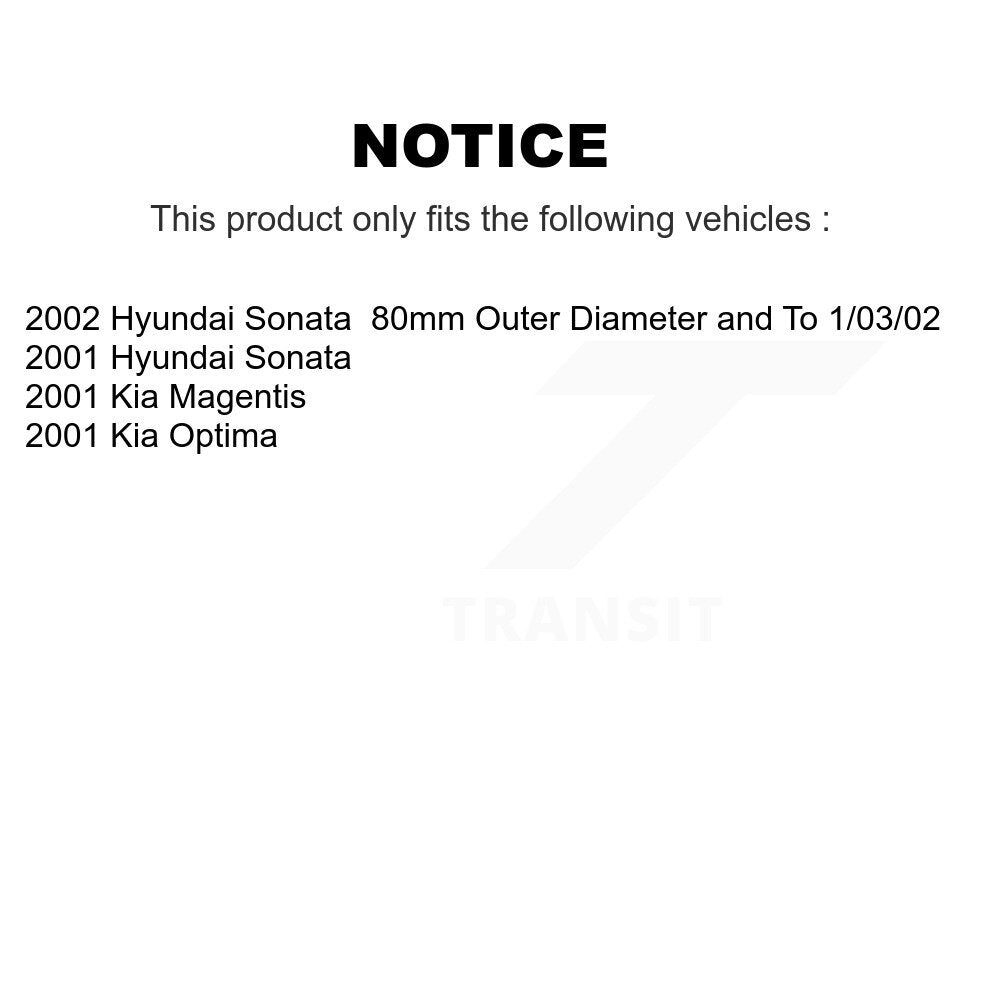 [Avant] Kit de Roulement de roue pour Hyundai Sonata Kia Optima Magentis KBB-102321