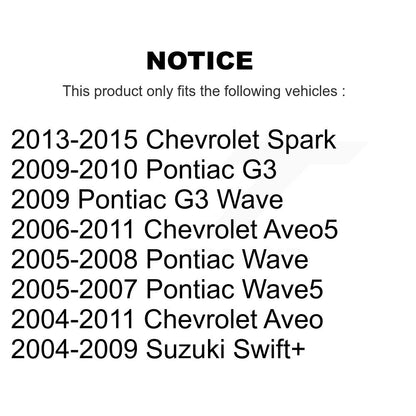 [Avant] Kit de Roulement de roue pour Chevrolet Aveo Spark Aveo5 Pontiac G3 Suzuki Wave Wave5 Swift+ KBB-102493