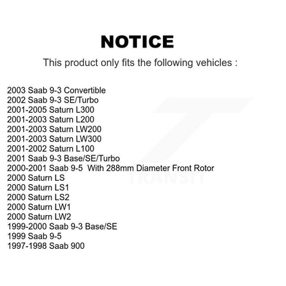 [Avant] Kit de Roulement de roue pour Saturn Saab L200 9-3 L300 9-5 LS1 L100 LW200 LS2 900 LW300 LW2 LW1 LS KBB-102604