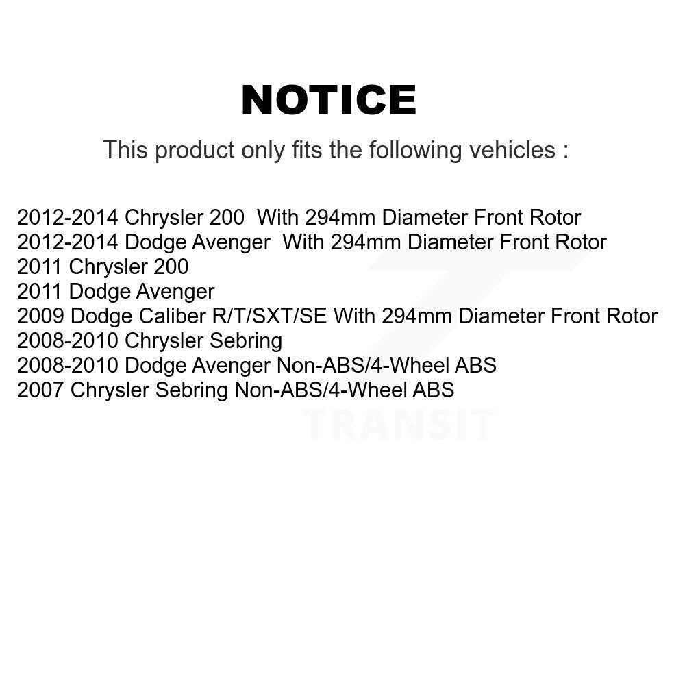 [Avant] Kit d'ensemble roulement de roue et moyeu pour Chrysler Dodge Avenger 200 Sebring Caliber KBB-102898