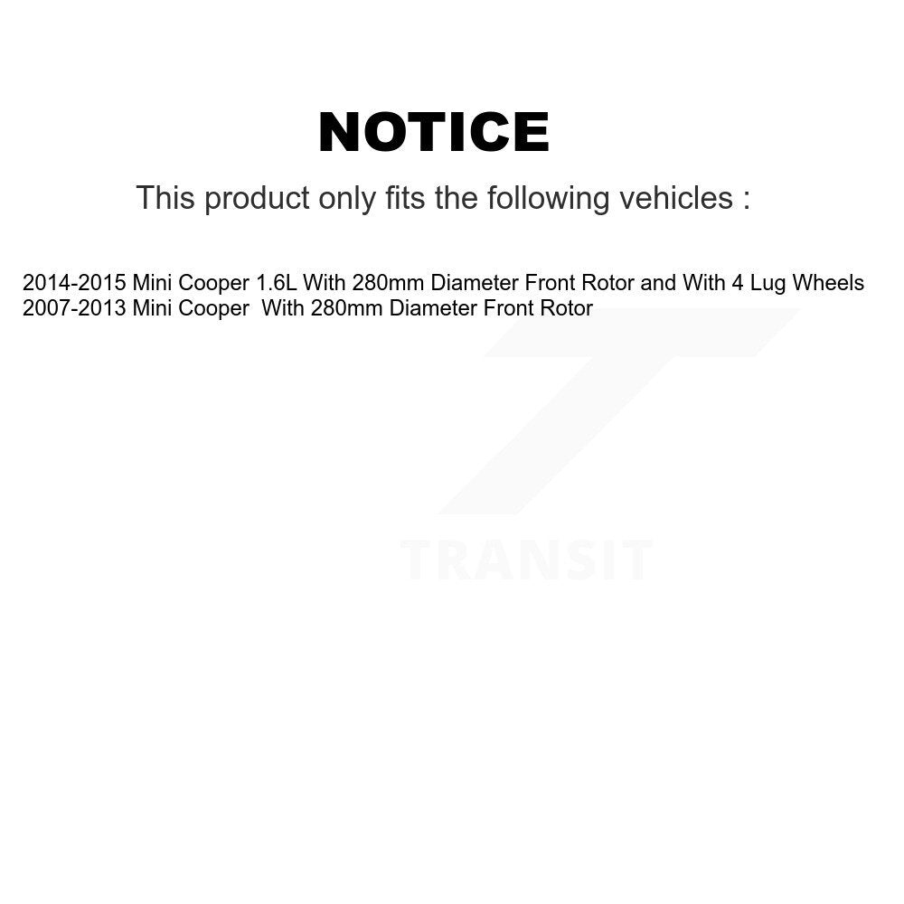 [Avant] Kit d'ensemble roulement de roue et moyeu pour Mini Cooper 280mm Diameter Rotor KBB-102943