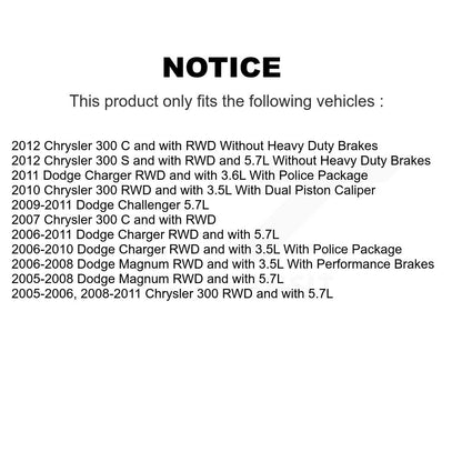 [Avant] Kit d'ensemble roulement de roue et moyeu pour Dodge Chrysler 300 Charger Magnum Challenger KBB-103267