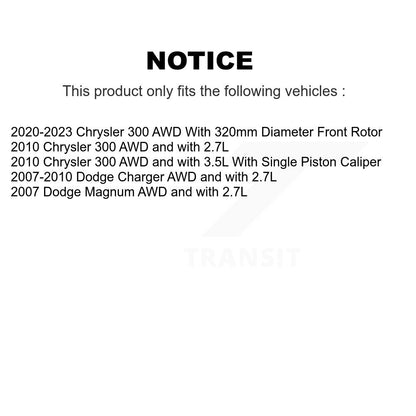 [Avant] Kit d'ensemble roulement de roue et moyeu pour Dodge Charger Chrysler 300 Magnum KBB-103268