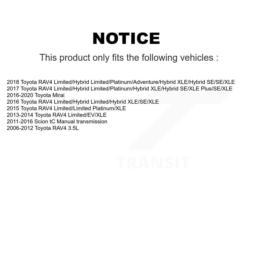 [Avant] Kit d'ensemble roulement de roue et moyeu pour Toyota RAV4 Scion tC Mirai KBB-103284