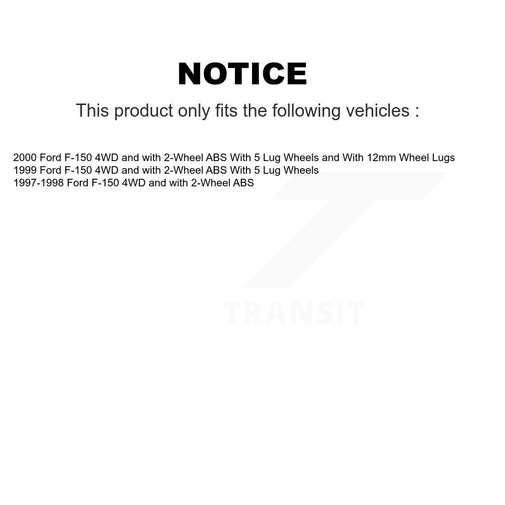 [Avant] Kit d'ensemble roulement de roue et moyeu pour Ford F-150 4WD avec 2-Wheel ABS KBB-103778