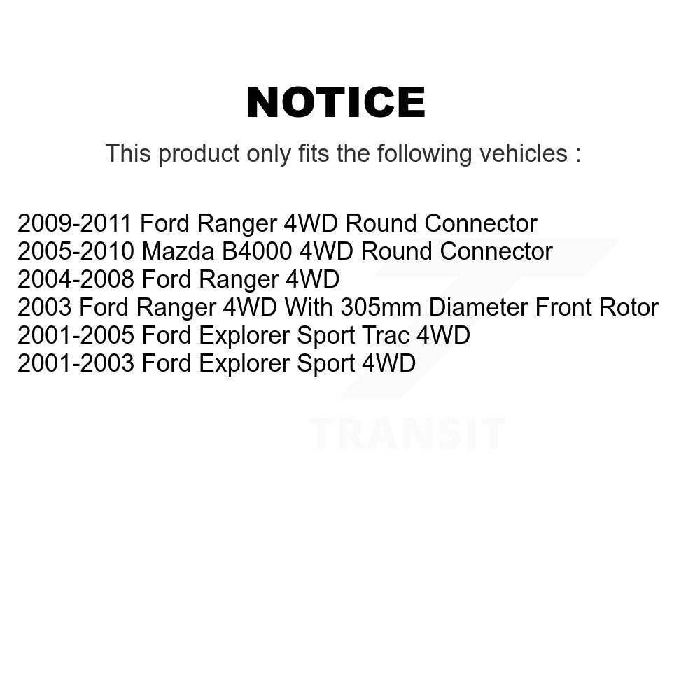 [Avant] Kit d'ensemble roulement de roue et moyeu pour Ford Ranger Explorer Sport Trac Mazda B4000 4WD KBB-103798