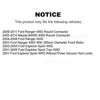 [Avant] Kit d'ensemble roulement de roue et moyeu pour Ford Ranger Explorer Sport Trac Mazda B4000 4WD KBB-103798