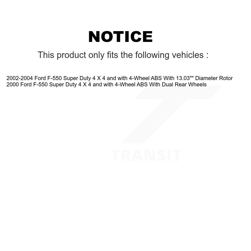 [Avant] Kit d'ensemble roulement de roue et moyeu pour Ford F-550 Super Duty 4 X avec 4-Wheel ABS KBB-103802