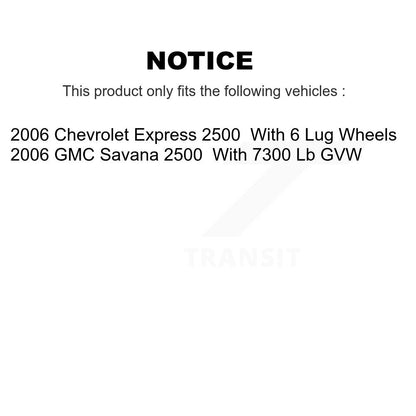 [Avant] Kit d'ensemble roulement de roue et moyeu pour 2006 Chevrolet Express 2500 GMC Savana KBB-103806