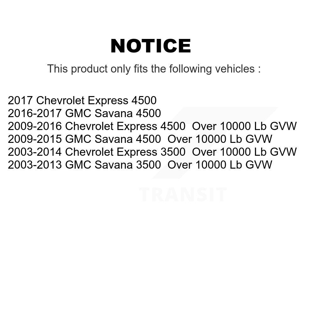 [Avant] Kit d'ensemble roulement de roue et moyeu pour Chevrolet Express 3500 GMC Savana 4500 KBB-103809