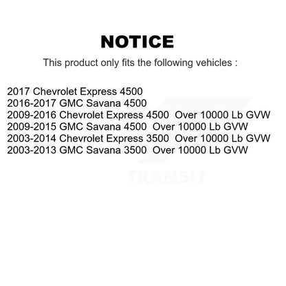 [Avant] Kit d'ensemble roulement de roue et moyeu pour Chevrolet Express 3500 GMC Savana 4500 KBB-103809