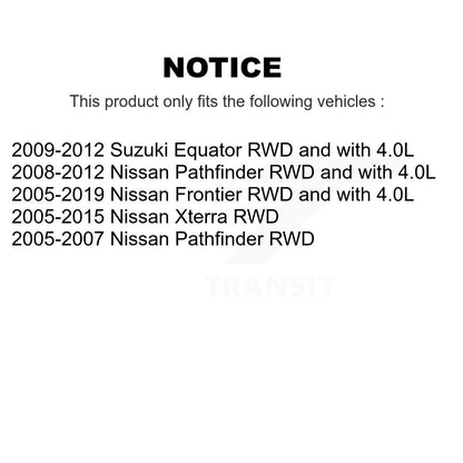 [Avant] Kit d'ensemble roulement de roue et moyeu pour Nissan Frontier Pathfinder Xterra Suzuki Equator KBB-103813