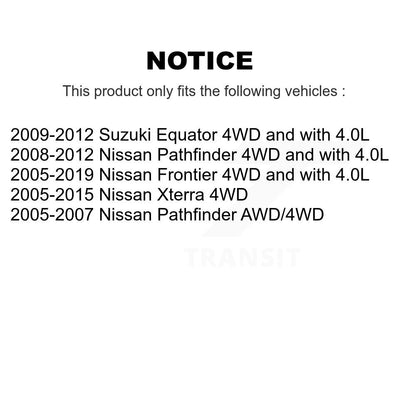 [Avant] Kit d'ensemble roulement de roue et moyeu pour Nissan Frontier Pathfinder Xterra Suzuki Equator KBB-103816