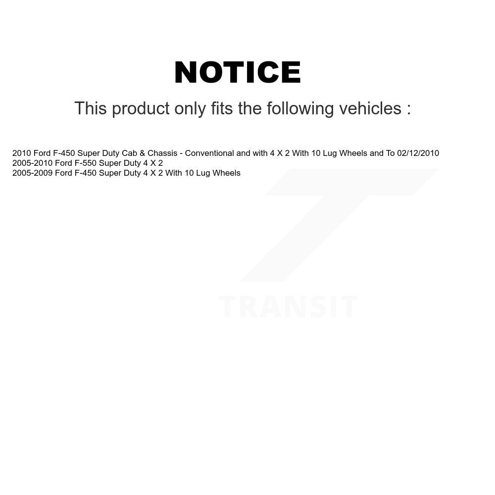 [Avant] Kit d'ensemble roulement de roue et moyeu pour Ford F-450 Super Duty F-550 KBB-103861