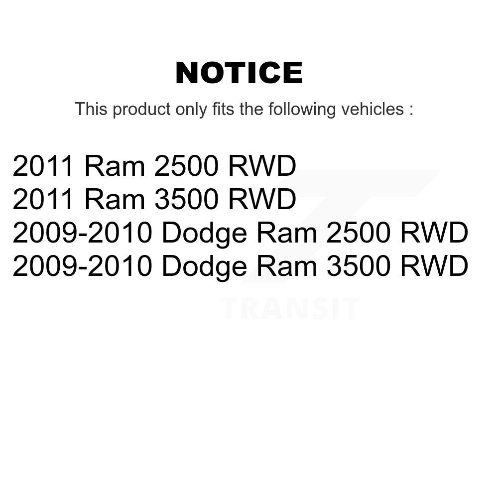 [Avant] Kit d'ensemble roulement de roue et moyeu pour Dodge Ram 2500 3500 RWD KBB-103870