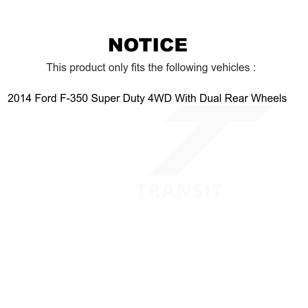 [Avant] Kit d'ensemble roulement de roue et moyeu pour 2014 Ford F-350 Super Duty 4WD Dual Rear Wheels KBB-103878