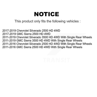 [Avant] Kit d'ensemble roulement de roue et moyeu pour Chevrolet Silverado 2500 HD GMC Sierra 3500 4WD KBB-103885