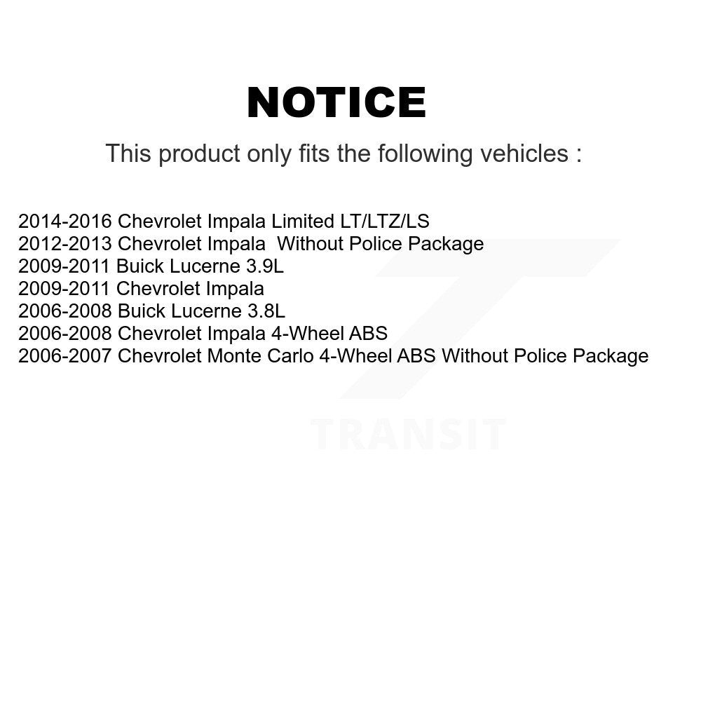 [Avant] Kit d'ensemble roulement de roue et moyeu pour Chevrolet Impala Buick Lucerne Limited Monte Carlo KBB-103968