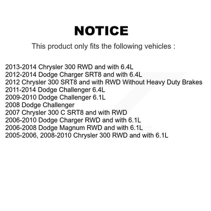 [Avant] Kit d'ensemble roulement de roue et moyeu pour Dodge Chrysler 300 Charger Challenger Magnum KBB-104056