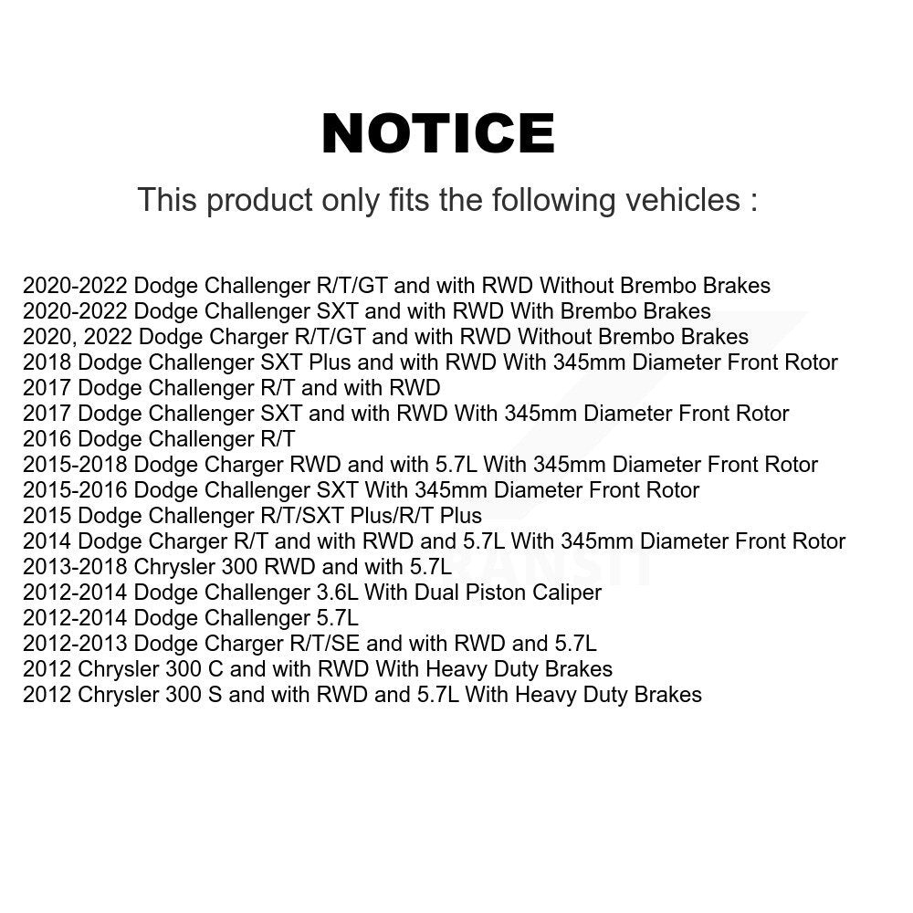 [Avant] Kit d'ensemble roulement de roue et moyeu pour Dodge Charger Challenger Chrysler 300 KBB-104186