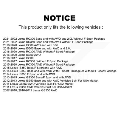 [Avant] Kit d'ensemble roulement de roue et moyeu pour Lexus GS350 IS300 IS350 RC350 RC300 KBB-104894